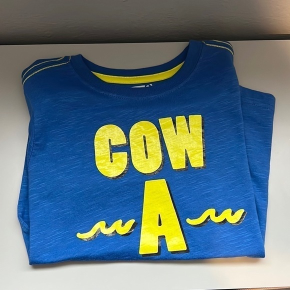 Blue “Cow A Bunga” shirt, kids 5T - Picture 2 of 5